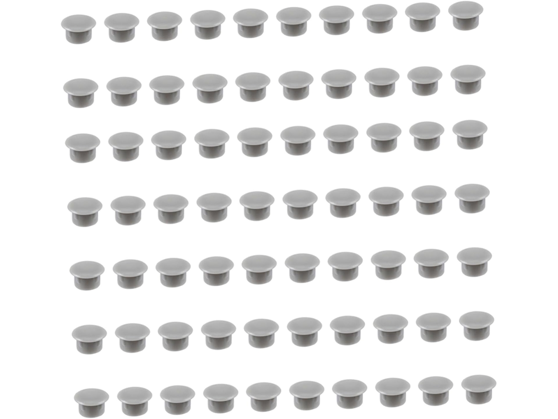 Hohopeti 300-buchas De Plástico Pp Cinza Para Furadeira, Design Redondo De 10mm, Fácil Instalação Em Prateleiras E