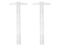 Volante Em T De Plástico 30cm, Pacote Com 2 Unidades, Alta Precisão