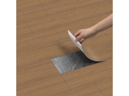 Rebe azulejos de Piso Autoadhesivos com Efeito Madeira Cinza, Vinilo Pvc 20cm X 300cm, Resistente, Fácil Instalação, Ideal para Casa e Cozinha