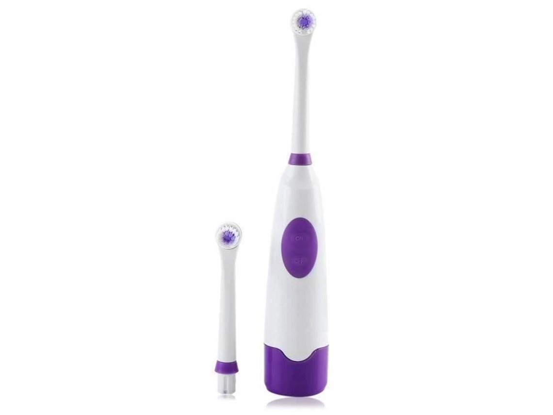 Escova de dentes elétrica à prova dágua antiderrapante macia com 2 cabeças de escova