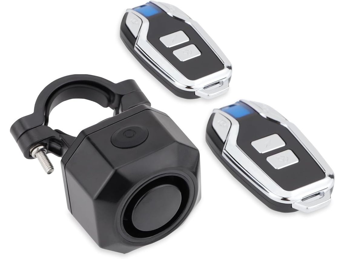 Alarme Elétrico Para Bicicleta Com Buzina, Sistema De Alarme Vibratório Sem Fio Com Sensor De Movimento, À Prova D'água (preto)