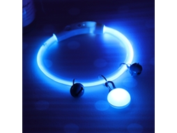 Colar Led Recarregável para Cães com Luzes Intermitentes Que Iluminam À Noite, Tamanho M DAWNPAVILL (16 30 Catties)