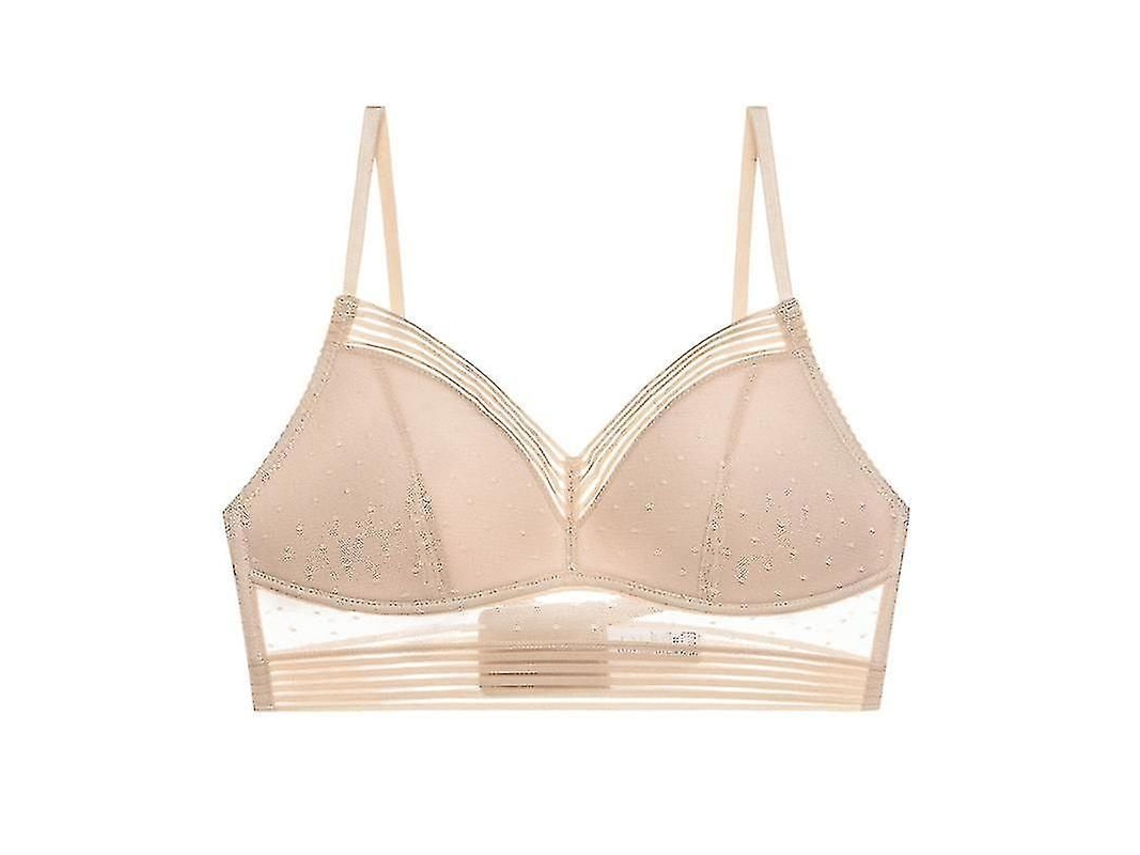 Sutiã Sexy de Costas Baixas em Denteado com Apoio Ajustável para Peitos Pequenos Conforto e Estilo para Diversas Ocasiões Bege (a c)