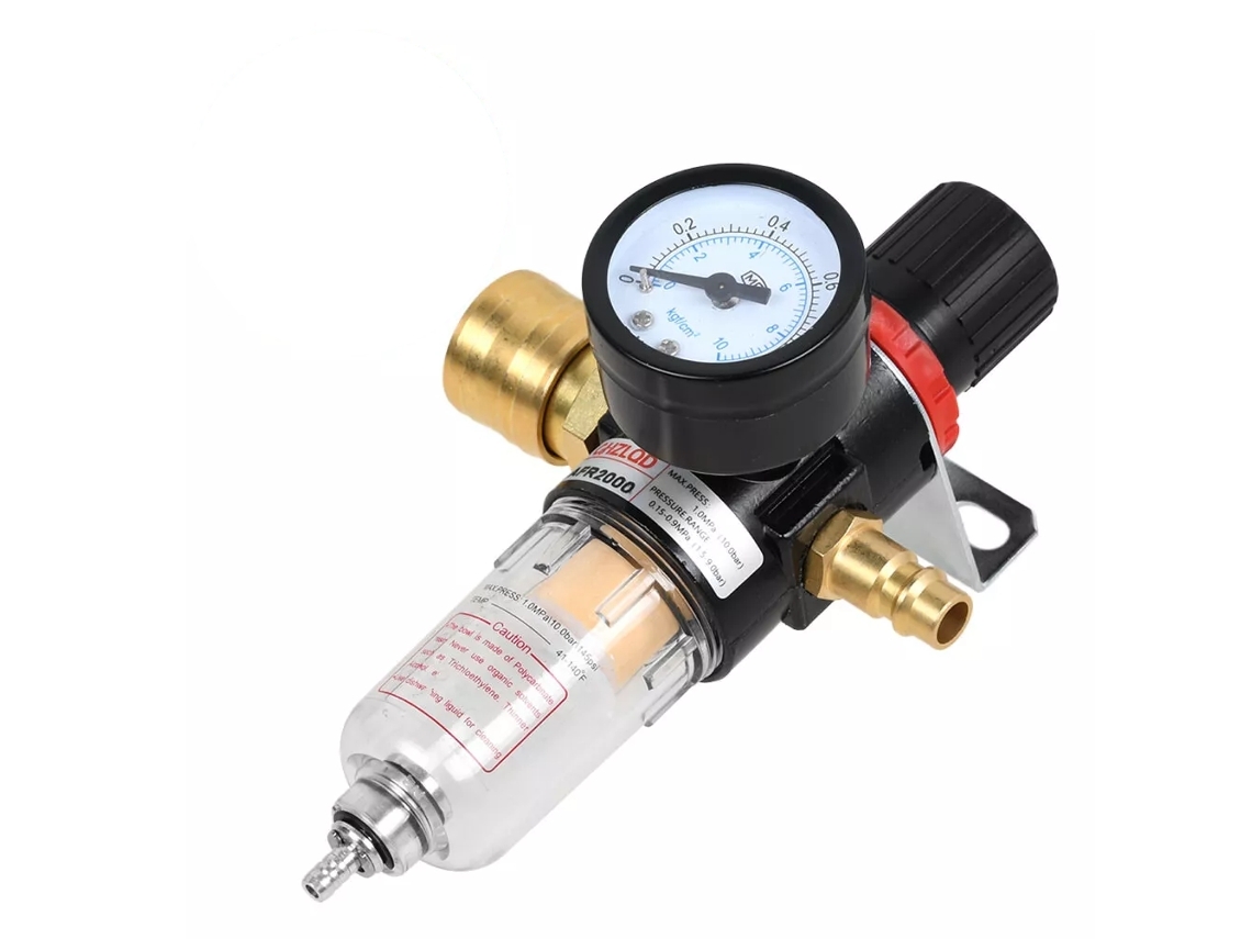 Filtro De Ar Comprimido 1/4 Polegada, Redutor De Pressão, Separador De Água E Óleo Para Compressor