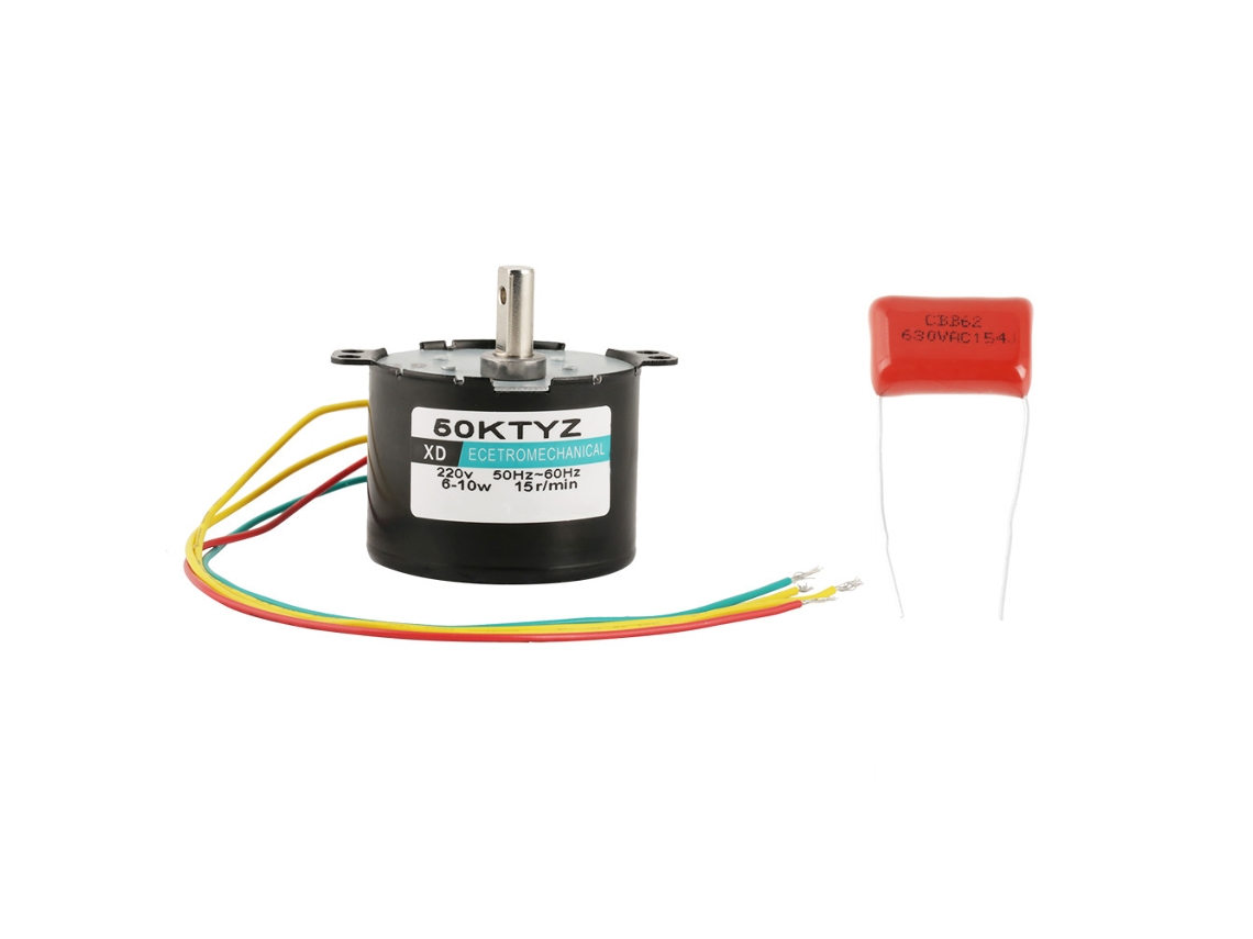 Motor Síncrono Ac 220v Pequeno Baixa Velocidade Alto Torque 15rpm Cw/ccw 1pcs