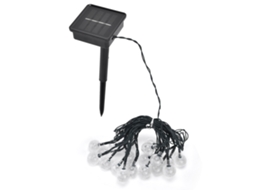 Luz de corda solar LED 2026 de 5m com 20 LEDs para decoração externa com 8 modos de iluminação para pátio, jardim e festas.