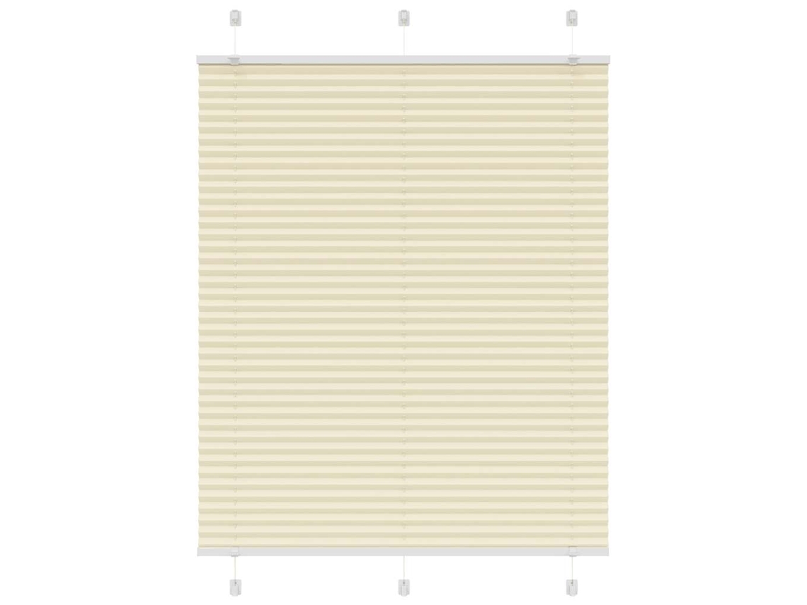 Vidaxl Creme Plissada Cega 110x100 Cm Largura Tecido 109,4cm Poliéster