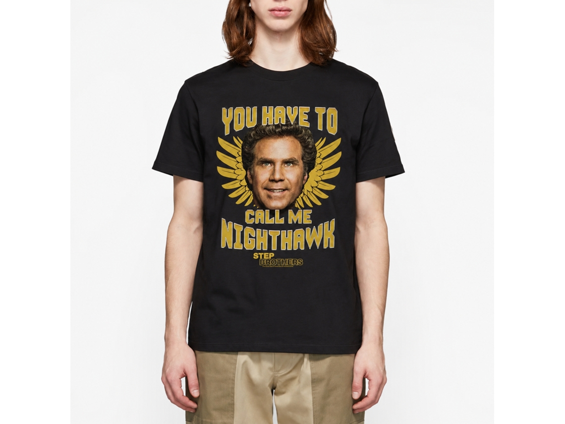 Rockinstone Step Brothers Movie Nighthawk Black Adult T-shirt Size:l