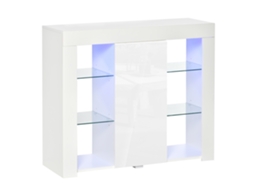 Aparador Moderno com Luzes LED, 97x35x83cm, Branco BTFORUS