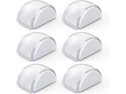 Parede porta adesivo transparente para pisos e parquet, proteção portas e parede, 6pcs | S/MARCA