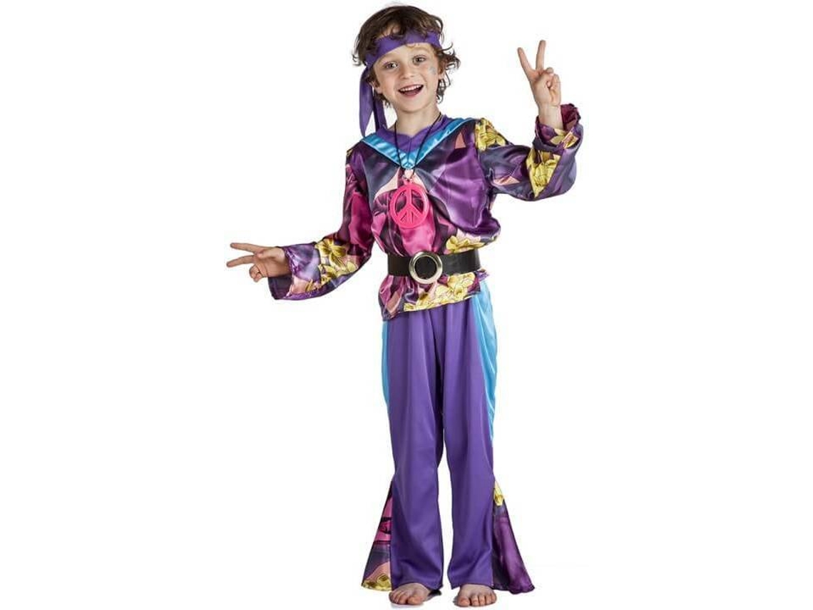 Fato de Menino DISFRAZZES Hippie Roxo (Tam: 3 a 4 anos)