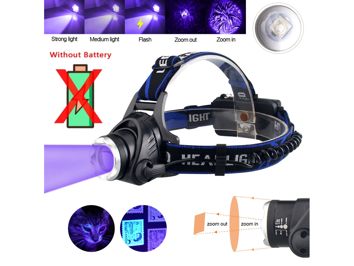 Lanterna Tática Com Luz Vermelha, Verde, Roxa E Branca, Zoom, Led Recarregável Usb, 3 Modos, Farol Para Caça Viewleaf