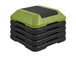 Stepper fitness antiderrapante verde altura ajustável 10-30cm capacidade 150kg | S/MARCA