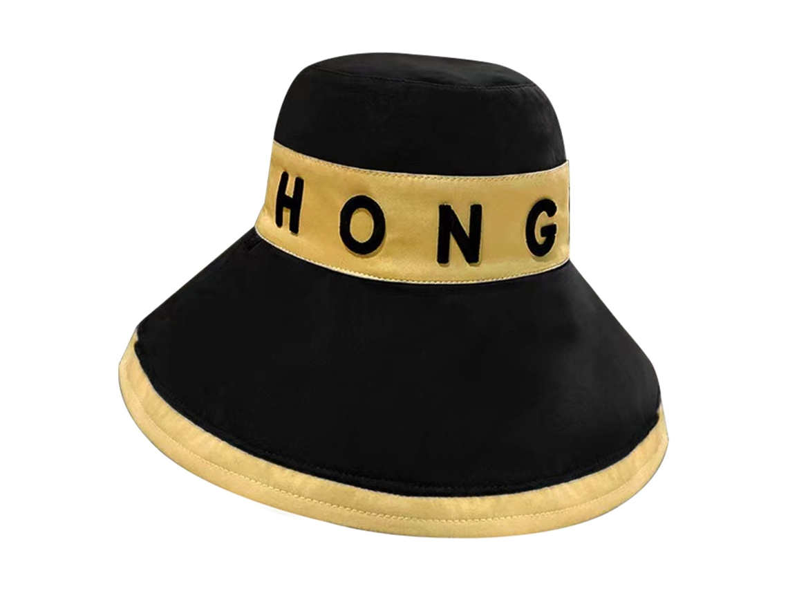 Gorro Bucket De Moda Verano Gorro De Sol Playa Reversible Bicolor Protección Uv Para Mujeres Niñas Negro Y Amarillo
