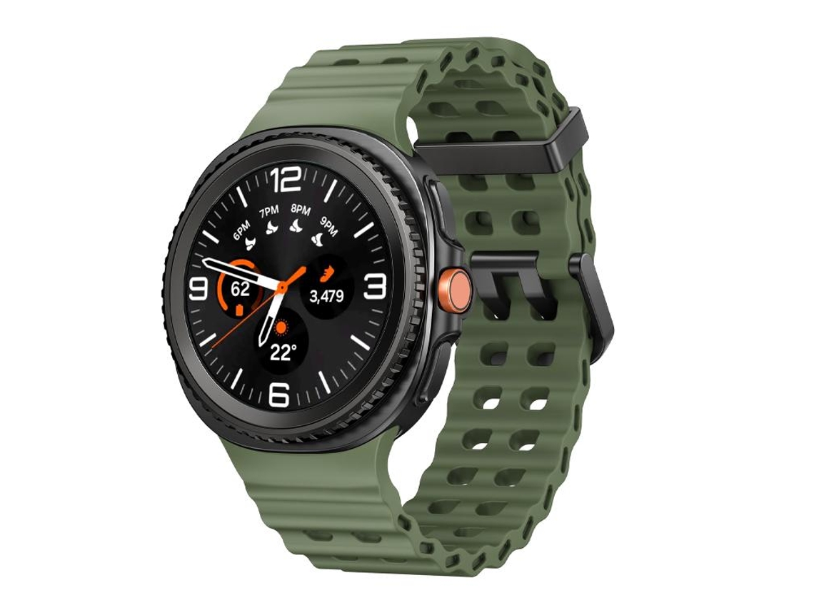 Bracelete Para Samsung Galaxy Watch 8/8 Classic - Silicone Com Fecho De Liberação Rápida No Estilo Oceano Clássico - Verde-exército