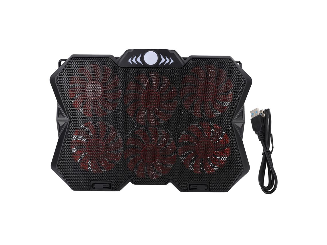 Cooler Para Laptop Com Ajuste De Altura De 6 Velocidades E Resfriamento Silencioso Rgb