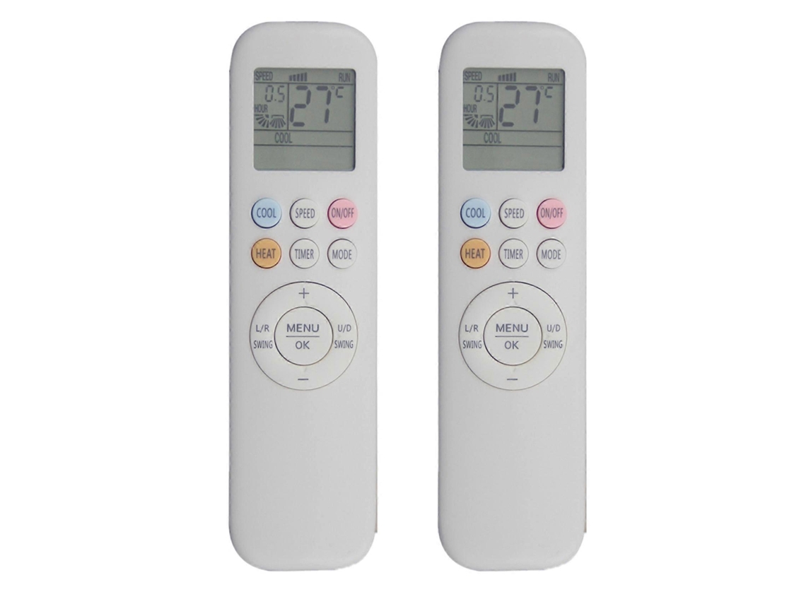 2 Controles Remotos Ykr-t/011e De Substituição Para Controle Remoto Auxiliar De Ar Condicionado, Branco