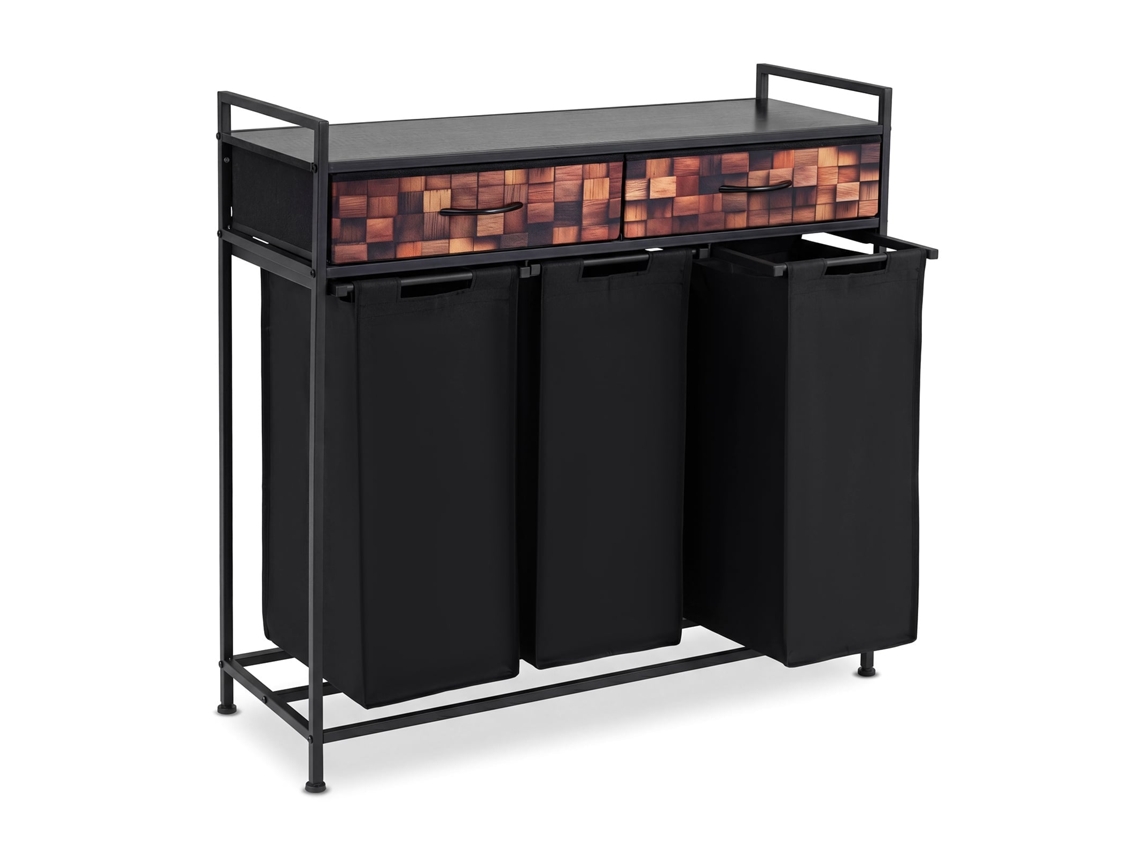 Rolling Laundry Sorter With 3 Removable 48l Baskets NORTHIX