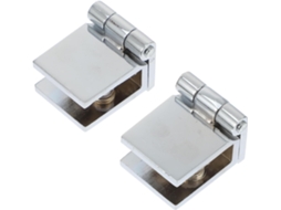 Conjunto De 2 Dobradiças Para Portas Armário Vidro Em Liga Zinco Com