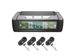 Monitor Solar Sem Fio Pressão Pneus 4 Sensores Internos Carro Sedan Van