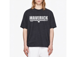 Rockinstone Top Gun Movie Maverick Heather Navy Adult T-shirt Size:s