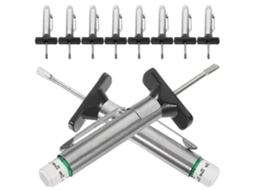 10 Peças de Calibre de Profundidade Neumático Regra de Medição 0 25mm Aço Inoxidável Abs