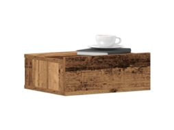Vidaxl Mesa Cabeceira Suspensa Madeira Velha 40x32x15 Cm Contraplacado