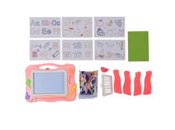 Mali mesa Multifuncional Rosa Mini Quadro Mágico com Tijolos Brinquedo Educativo Infantil 3+