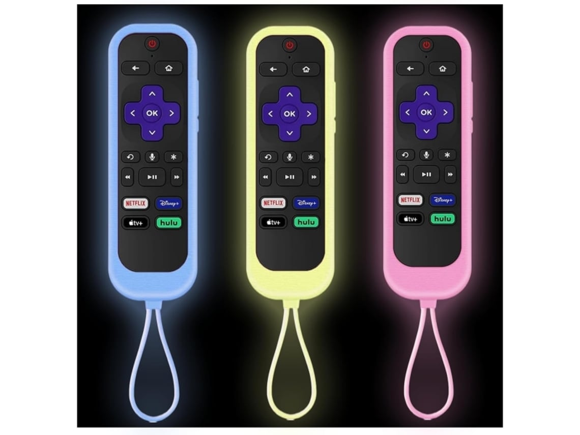 Pacote com 3 Capas Protetoras para Controle Roku AQUAFORGE