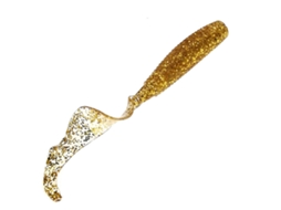 Pacote com 10 Iscas Artificiais MDUG, Silicone, Levemente Salgadas, Dourado 85mm