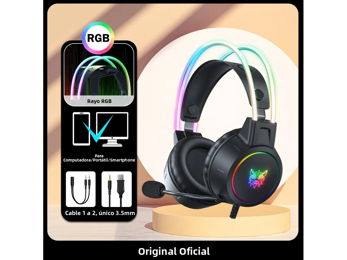 (fone De Ouvido Gamer Preto Sem Orelhas De Gato) Com Design De Orelhas De Gato Rosa, Cancelamento De Ruído, Não Sem Fio.