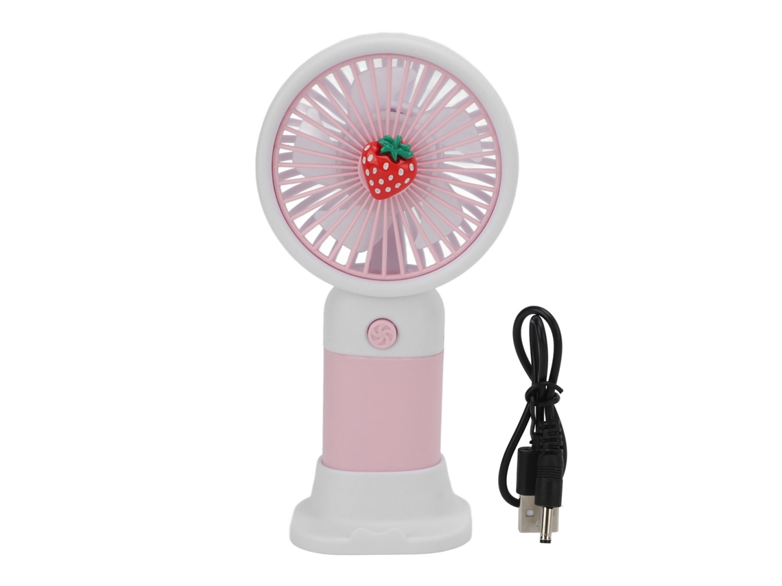Ventilador Portátil Morango Usb Recarregável com Cordão Worten