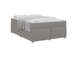 Estrutura da Cama Cinzento Acastanhado Tecido MAISON EXCLUSIVE 160x200 cm
