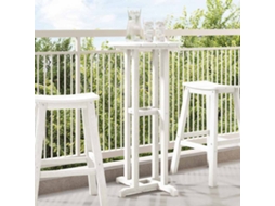 Vidaxl Mesa De Bar Branco 55 X 55 X 107 Cm Polietileno