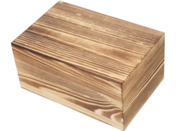 Caixa de Madeira Leve e Resistente na Cor Café, com Design Delicado, Ideal para Guardar CHABERLU