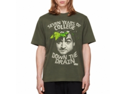 Rockinstone Animal House Movie Down The Drain Solid Military Green Adult T-shirt Size:l