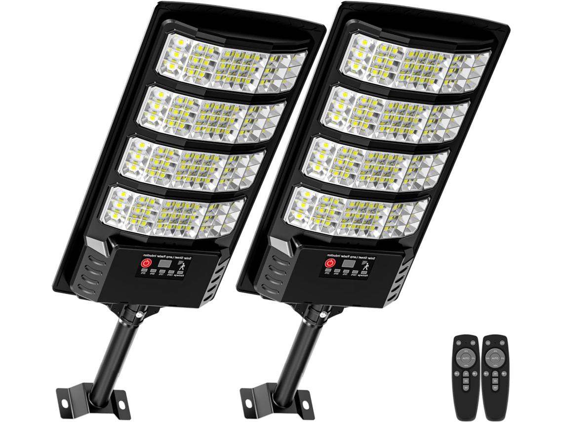 Luzes Solares Externas Impermeável com Sensor de Movimento e Controle Remoto para Quintal, Jardim e Estacionamento GERTIZ (2pcs)