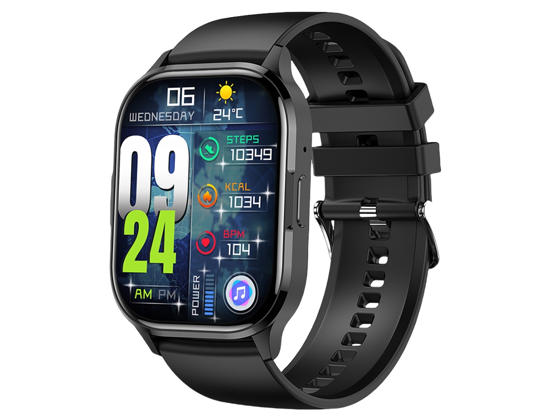 (preto) Smartwatch Com Tela De 2,01 Polegadas, Compatível Com Chamadas Bluetooth E Assistente De Voz Com Ia.