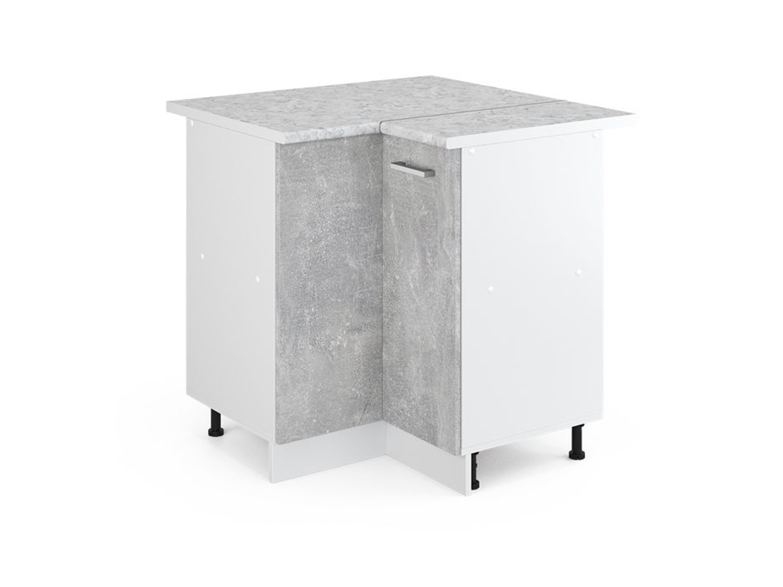Unidade de canto Vicco R-Line, concreto, 75,6 cm com bancada