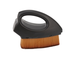 Pincel Para Base Líquida E Em Pó Preto, Com Cabeça Plana E Fibras Macias, Com Capa Protetora Rnemitery (pincel Marrom)