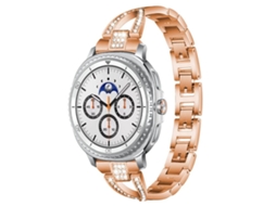 Bracelete para Samsung Galaxy Watch 8 / 8 Classic Metal com Diamante Ouro Rosa XIAOMOYU