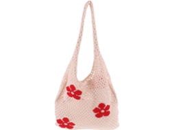 Bolsa De Malha Branca Para Praia E Compras, Bolsa Grande, Leve E Durável, Ideal Para O Verão.