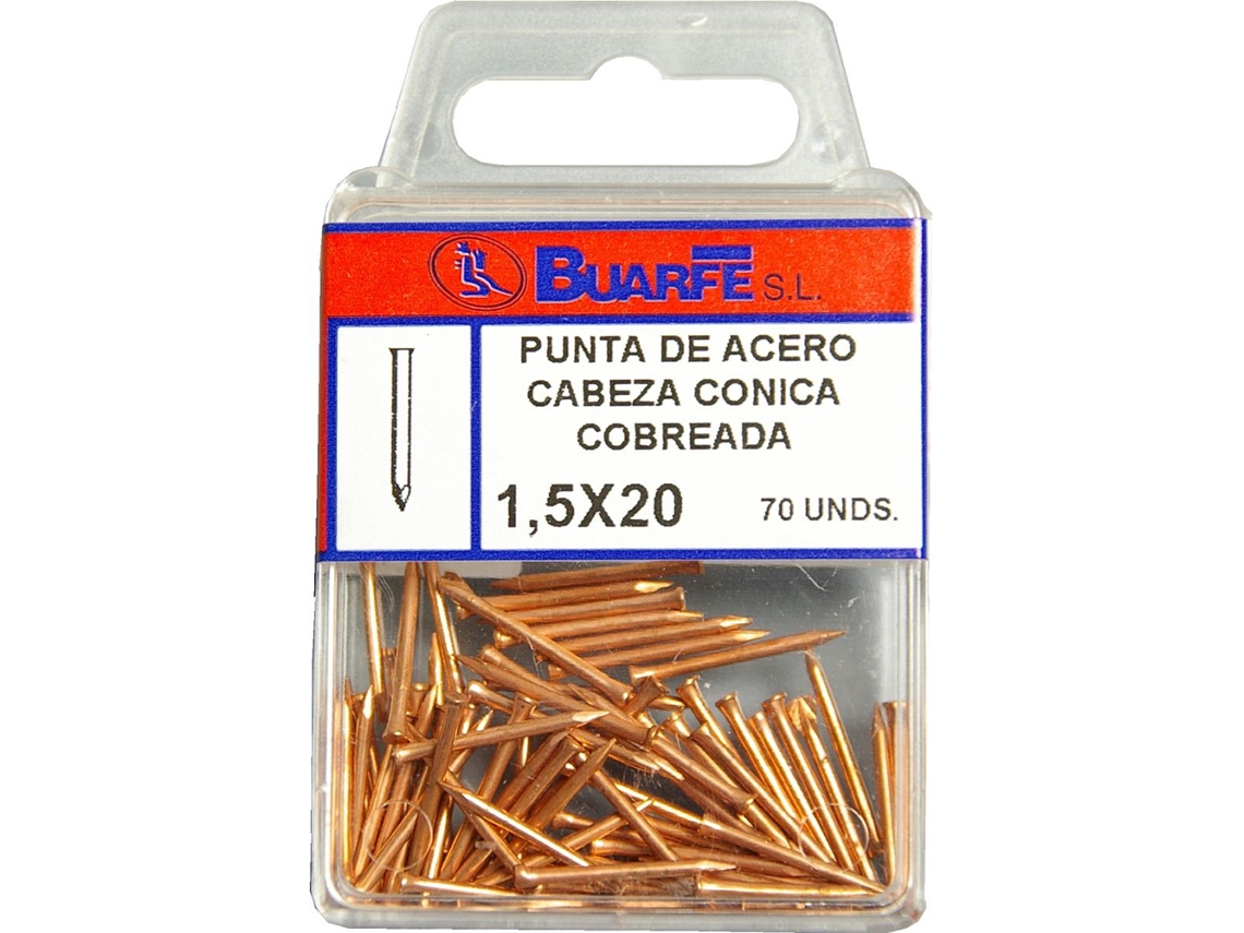 Punta acero co0nica cobrada 2x30 blister