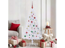 Vidaxl Árvore De Natal Artificial Com 150 Leds Branco 150 Cm Pvc E Aço