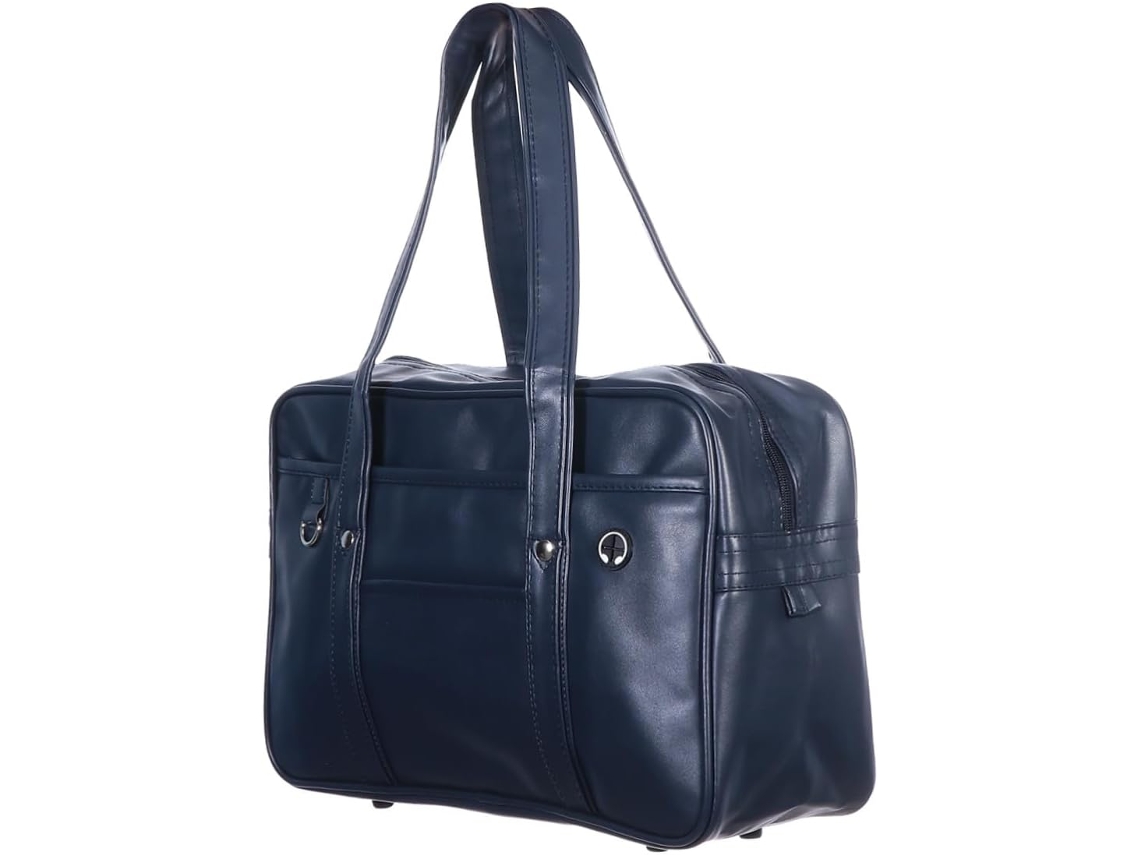 Mochila Escolar Grande Em Couro Pu Com Alça.