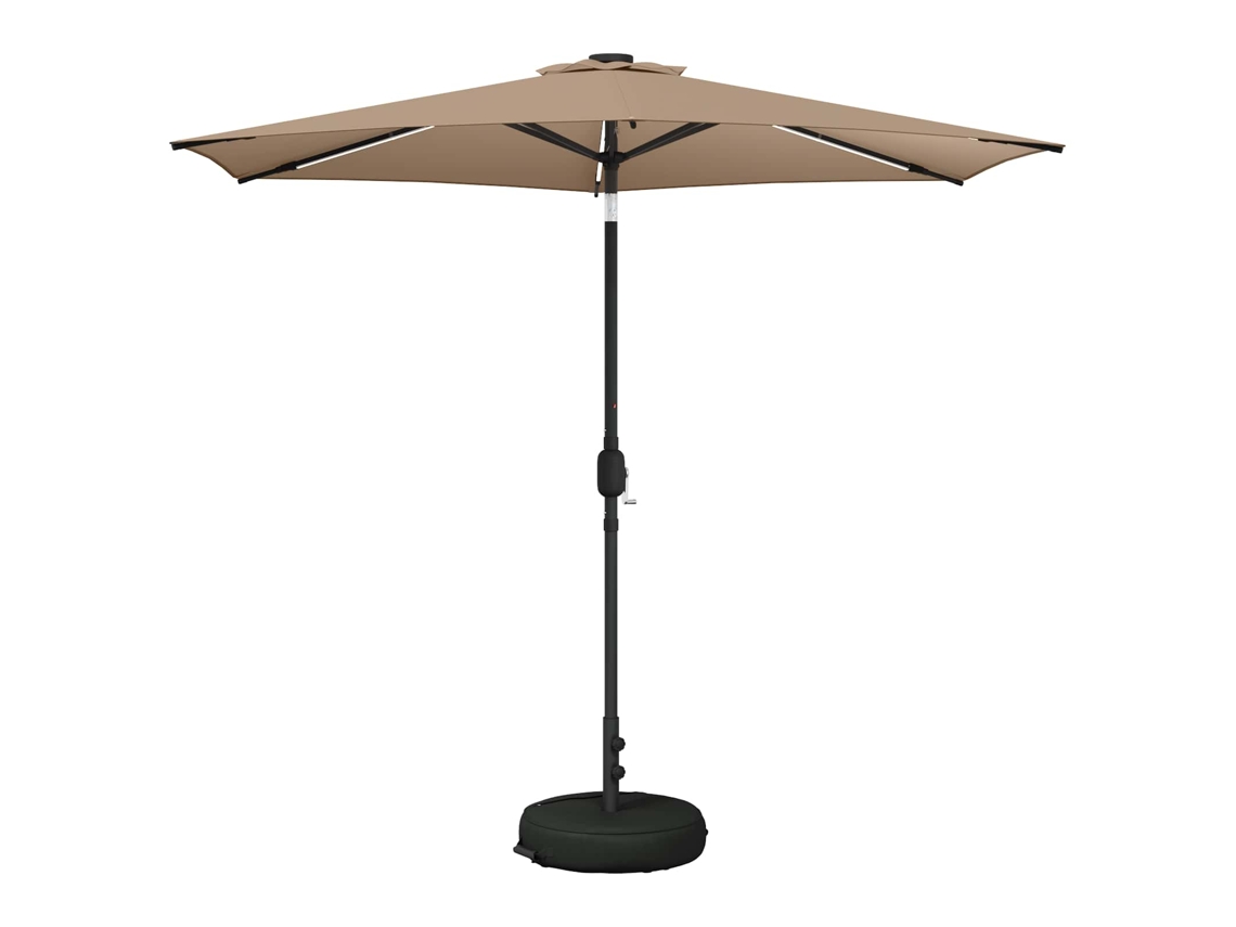 Vidaxl Guarda-sol De Jardim Com Luzes Led 270 X 270 Cm Poliéster