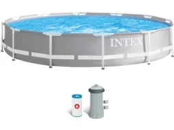 Piscina Tubular com Filtro INTEX Prisma Frame Redonda (6.503 L - PVC - 366x76cm)