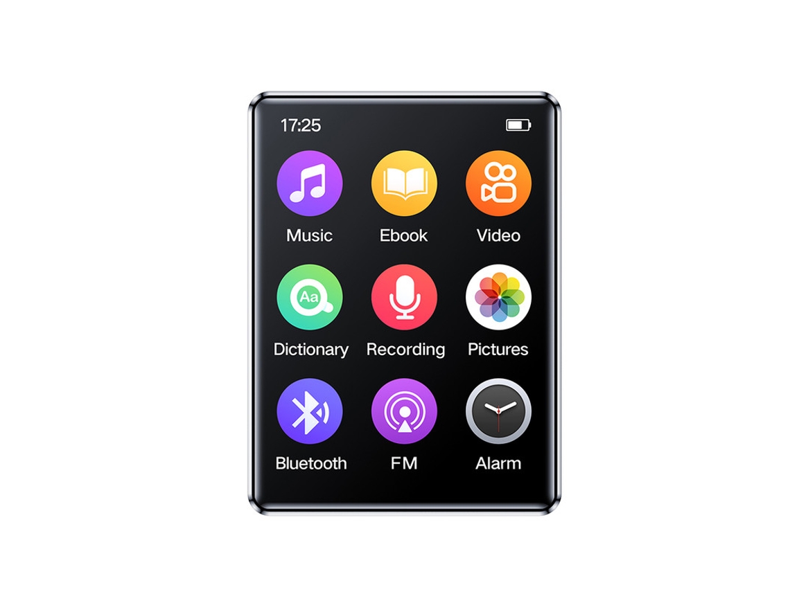 MP3 YIZHOOD (16G)Ecrã táctil portátil Bluetooth ultrafino preto