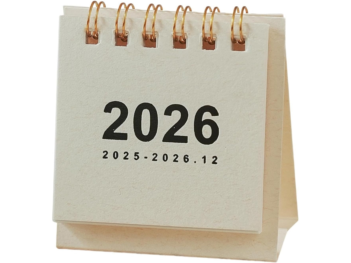 Calendário De Mesa 2026 – Planejador 12 Meses Janeiro A Dezembro,