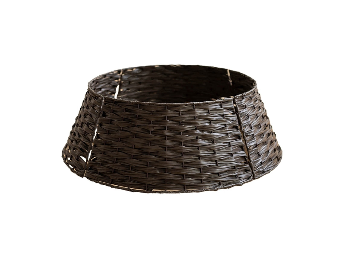 Saia Grande para Árvore de Natal, Estilo Vintage Escandinavo, Base Redonda em Forma de Cesto com Estrutura e Cerca, Ergonômico, Uso Diário STELASPLEN